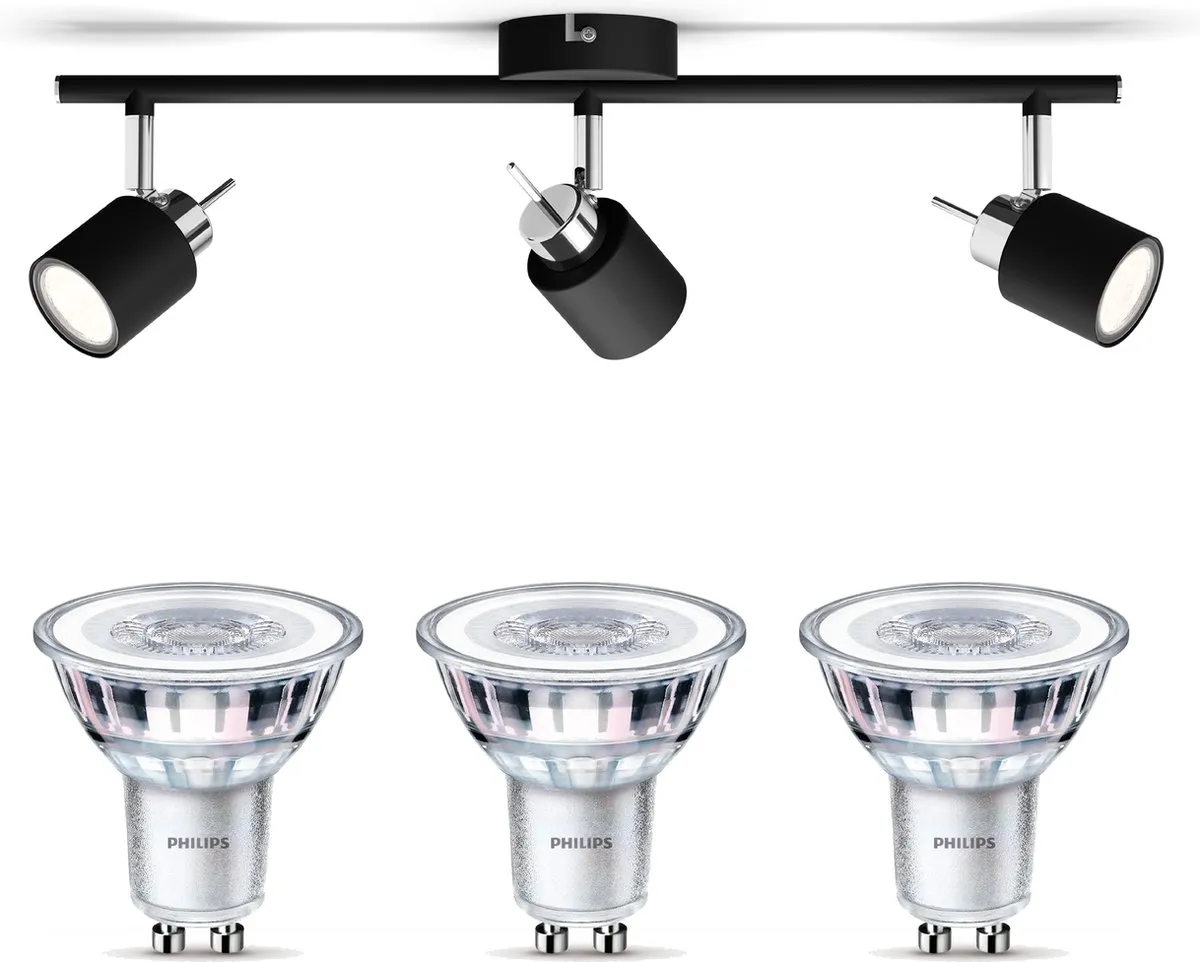 Philips Meranti Opbouwspot Zwart