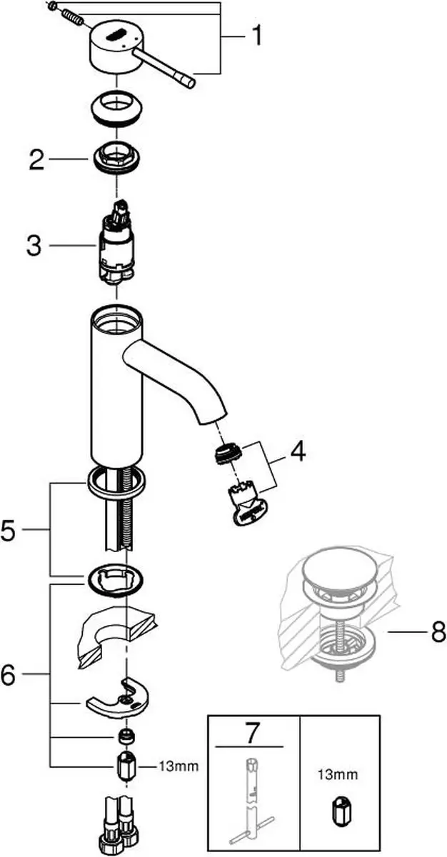 GROHE Essence New 1-gats wastafelkraan Phantom Black - afbeelding 5 van 5