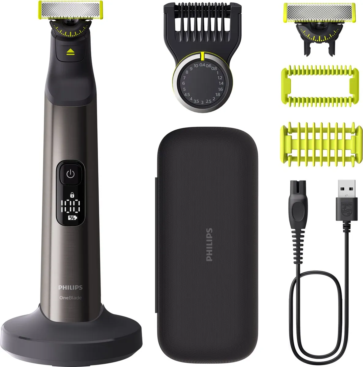 Philips OneBlade Pro 360 QP6652/61 Trimmer - 20 standen - 120 min - Chroom