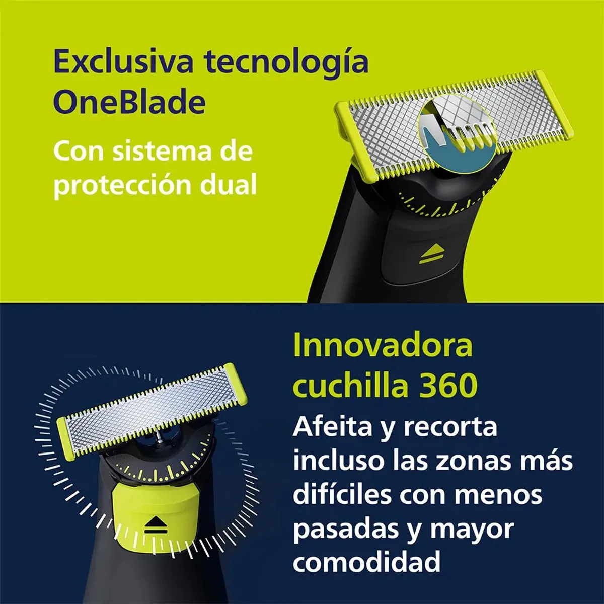 Philips OneBlade Pro 360 QP6652/61 Trimmer - 20 standen - 120 min - Chroom