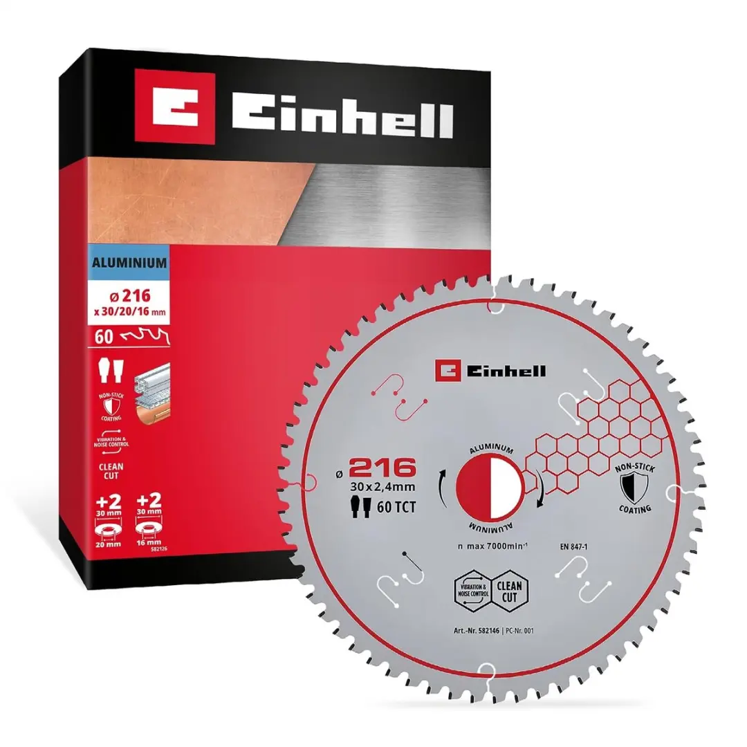 Einhell cirkelzaagblad, aluminium, Ø 216 x 30 mm, 60 tanden