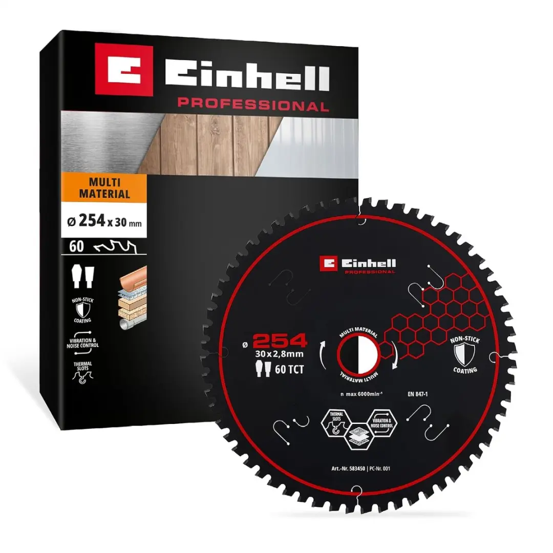 Einhell Professional cirkelzaagblad, multi-materiaal, Ø 254 x 30 mm, 60 tanden