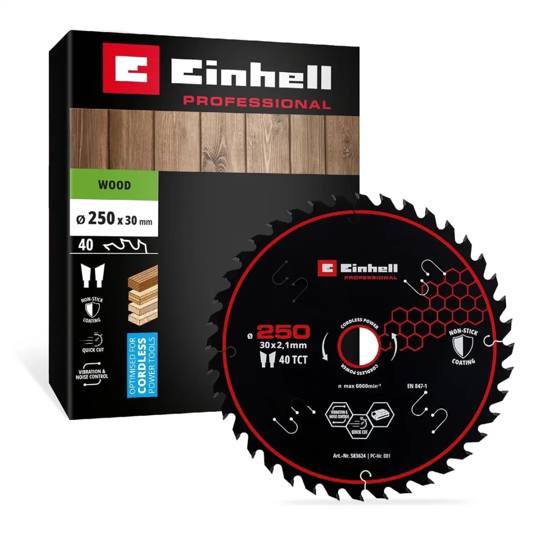 Einhell Professional cirkelzaagblad, hout, Ø 250 x 30 mm, 40 tanden