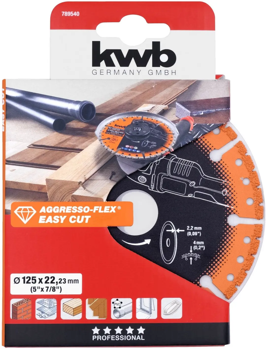 KWB Diamantdoorslijpschijf 125mm - afbeelding 2 van 2