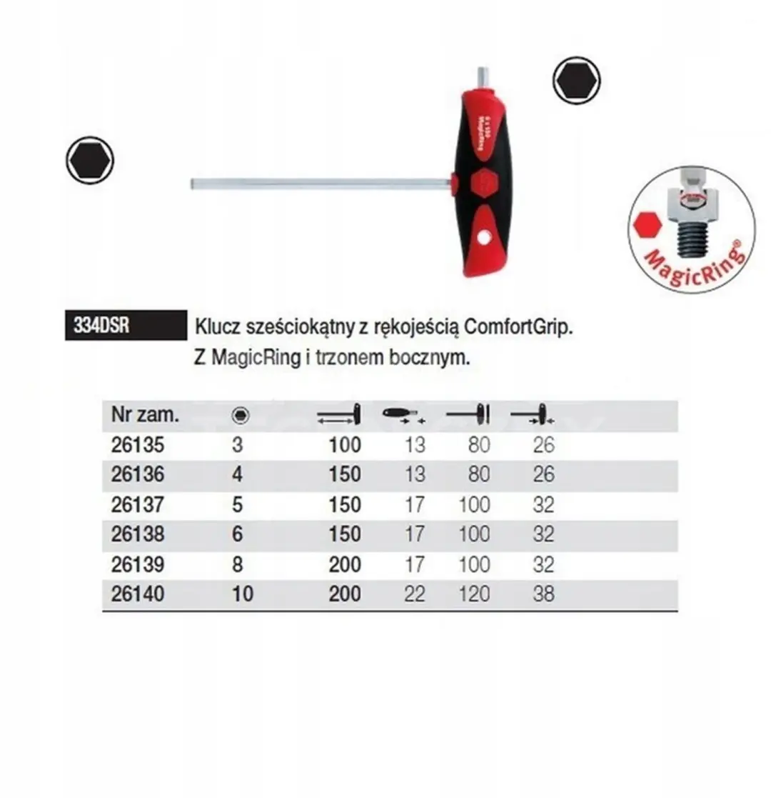 Wiha MagicRing T-sleutel 4x150mm - afbeelding 3 van 3