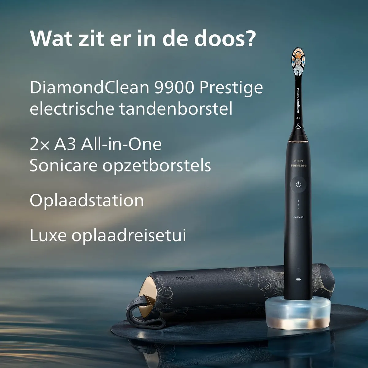 Philips Sonicare DiamondClean Prestige 9900 HX9992/42 - Elektrische Tandenborstel - 5 Snelheden - Donkerblauw
