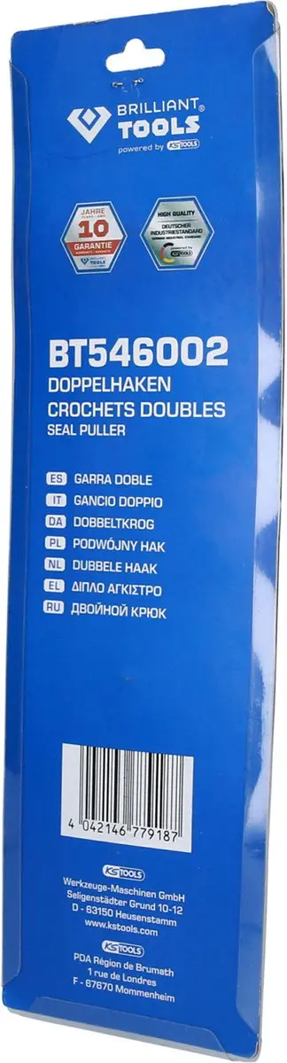 Brilliant Tools BT546002 Dubbele Haak - Zilver/Zwart - afbeelding 3 van 6