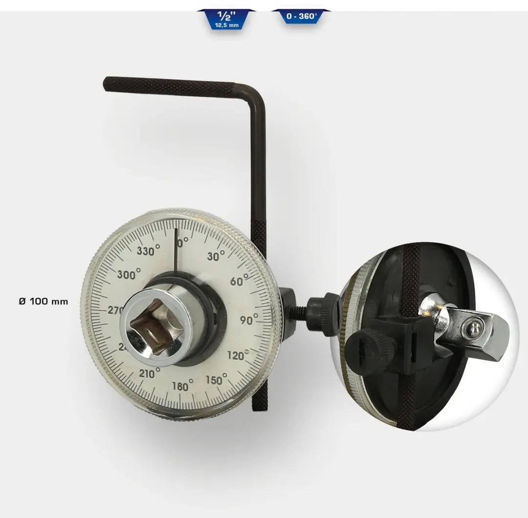 Brilliant Tools BT546001 Hoekverdraaiingsmeter - Zwart/Zilver - afbeelding 2 van 5