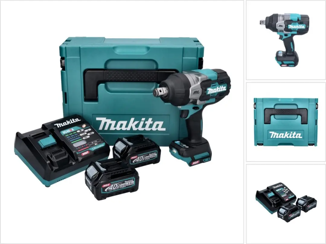 Makita TW 001 GD201 Accu-slagmoersleutel 40 V max. 1800 Nm Borstelloos XGT + 2x