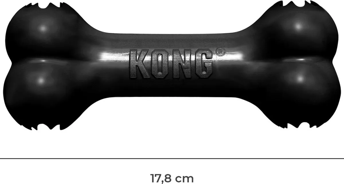 KONG Extreme Goodie Bone Honden Speelgoed - Zwart M
