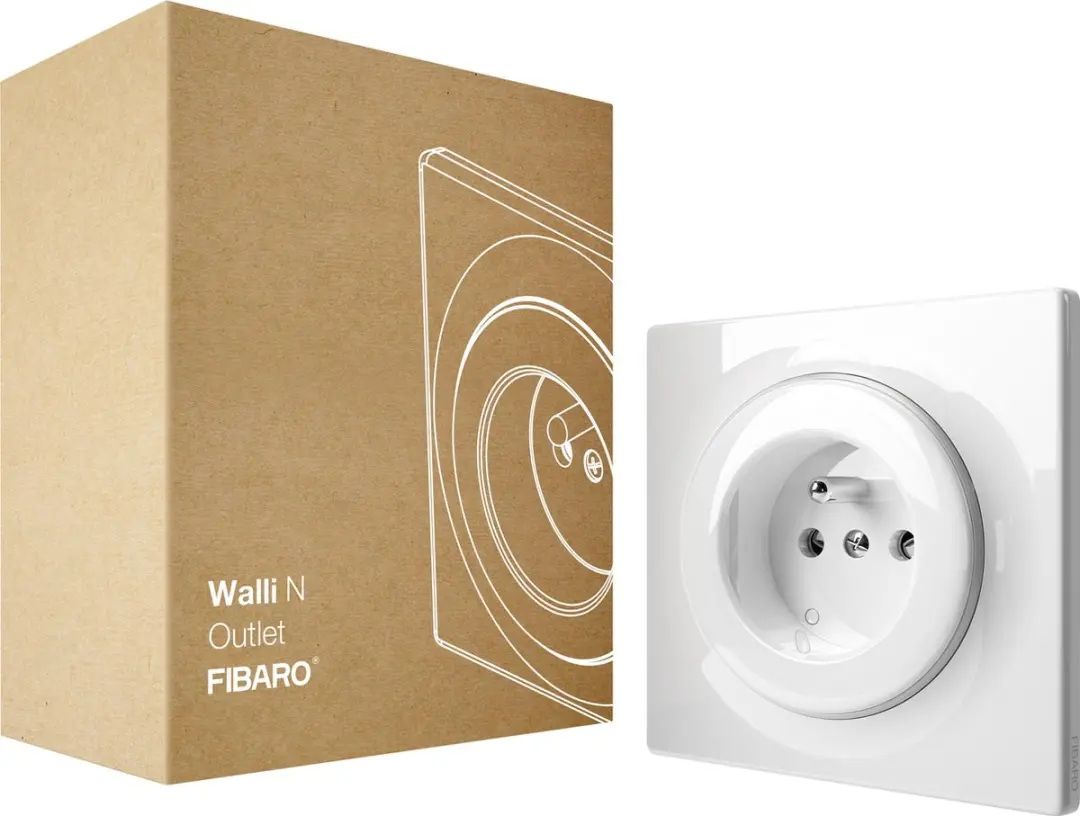 FIBARO Walli N Outlet type E - Wit - Klassiek basiselement