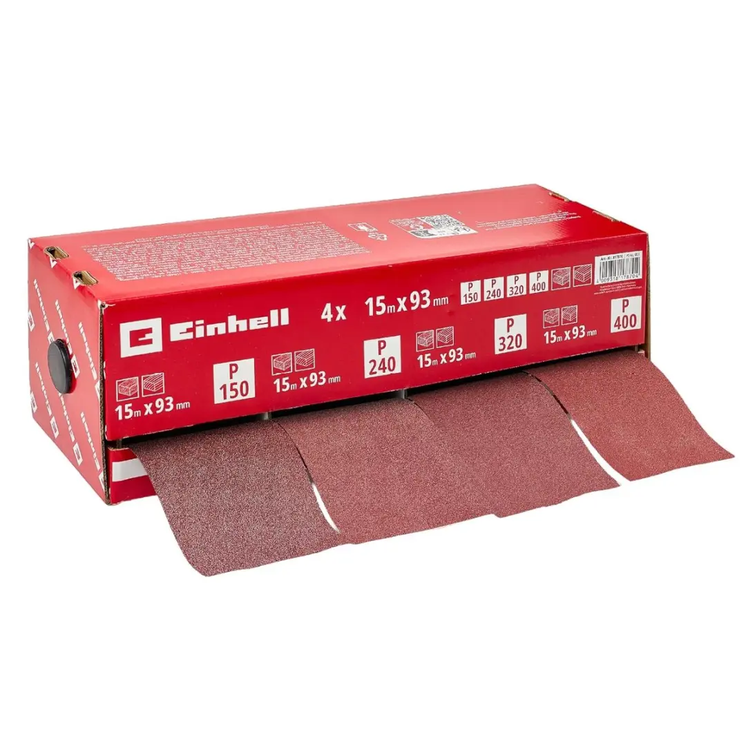 Einhell schuurpapierrol, 93 mm x 15 m (aluminiumoxide, harsgebonden, op maat te