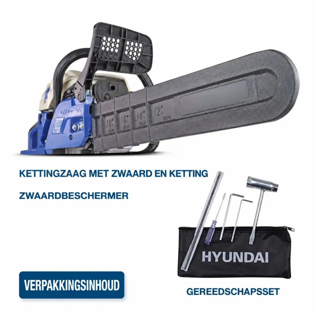 Hyundai CS6220G Benzine Kettingzaag 61,5 cc - 50 cm - afbeelding 6 van 6