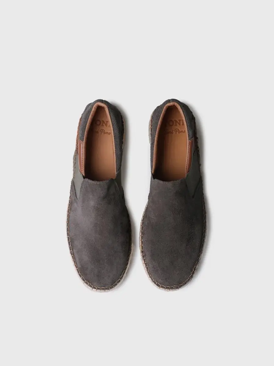 Suède espadrilles voor heren met elastiek