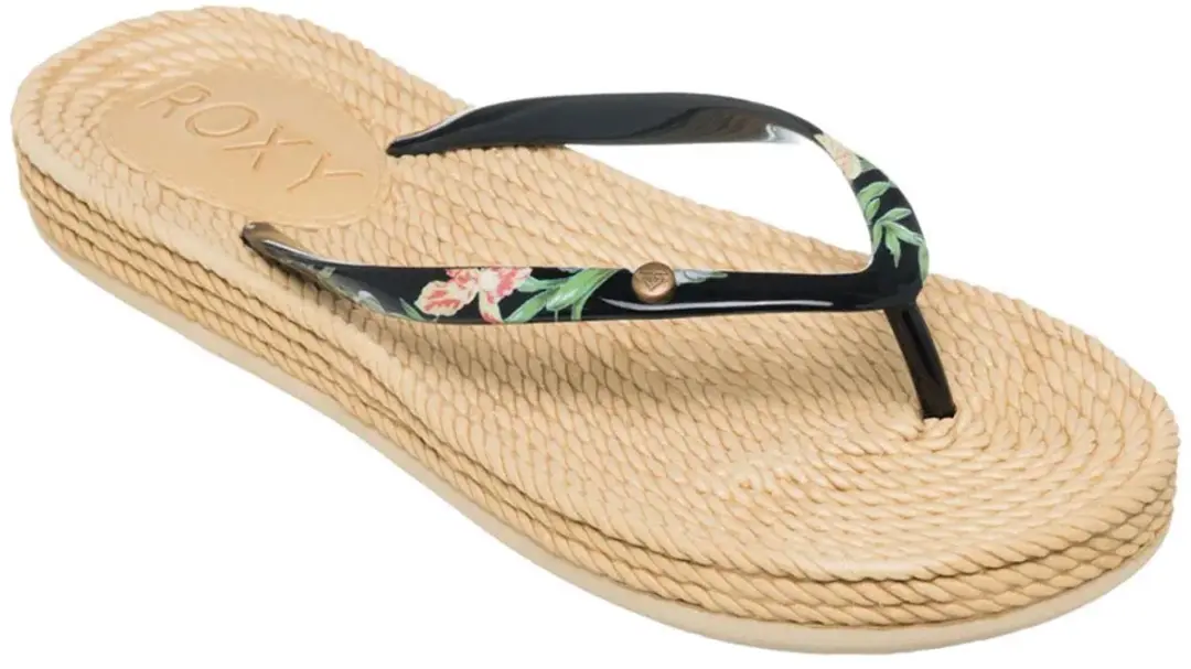 Roxy South Beach Iii Slippers Beige,Zwart EU 37 Vrouw