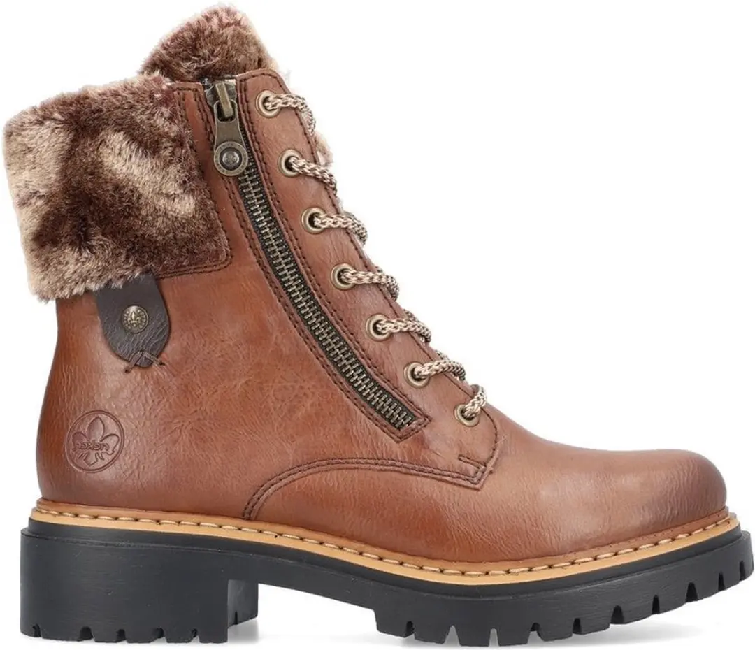 Rieker Veterboots Cognac Synthetisch - Maat 38 - afbeelding 6 van 6