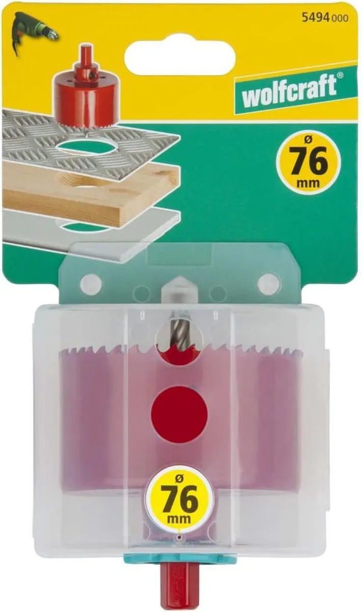 Wolfcraft BiM Gatenboor 76mm - 5494000