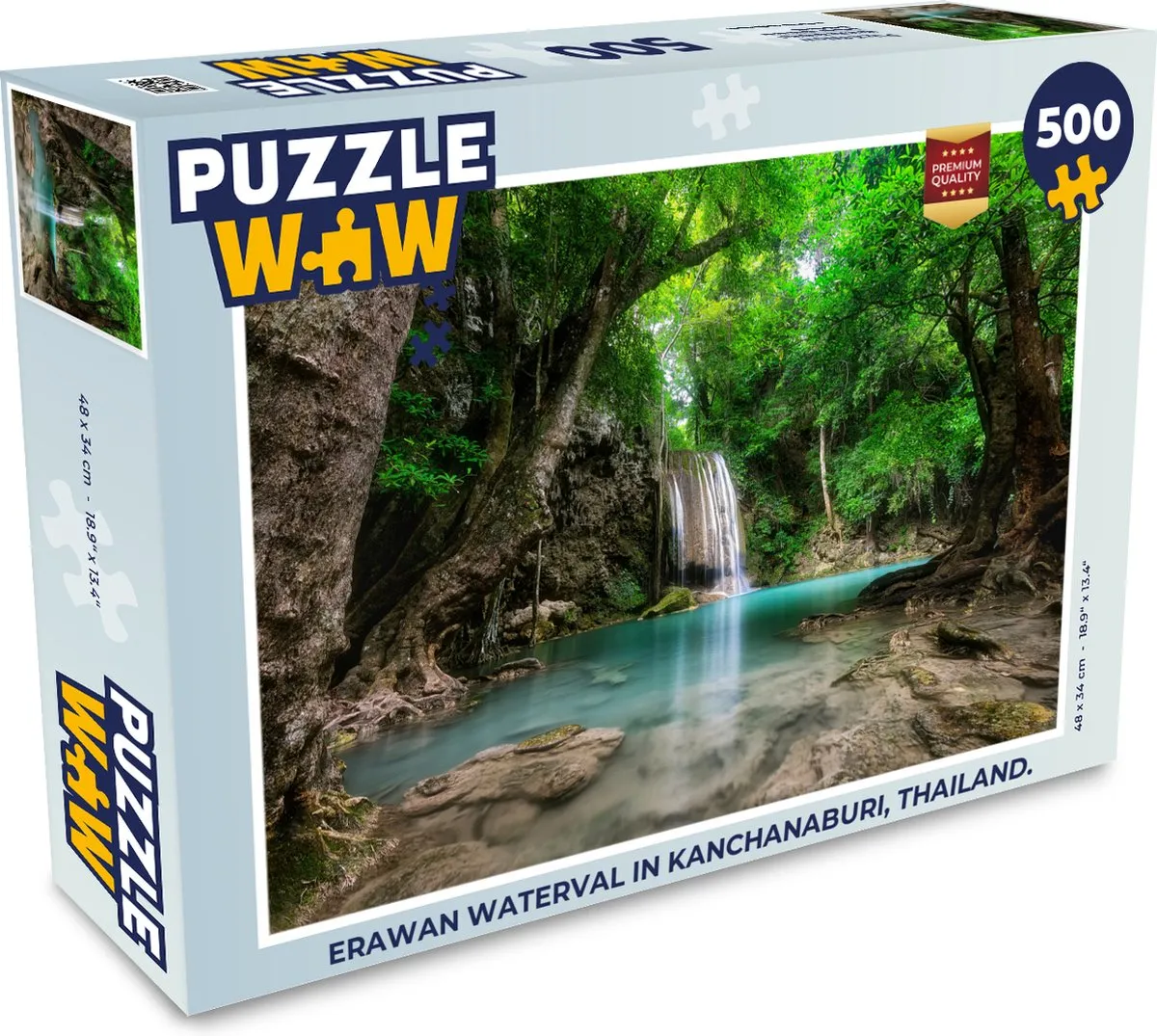 PuzzleWow Erawan Waterval Legpuzzel 500 Stuks