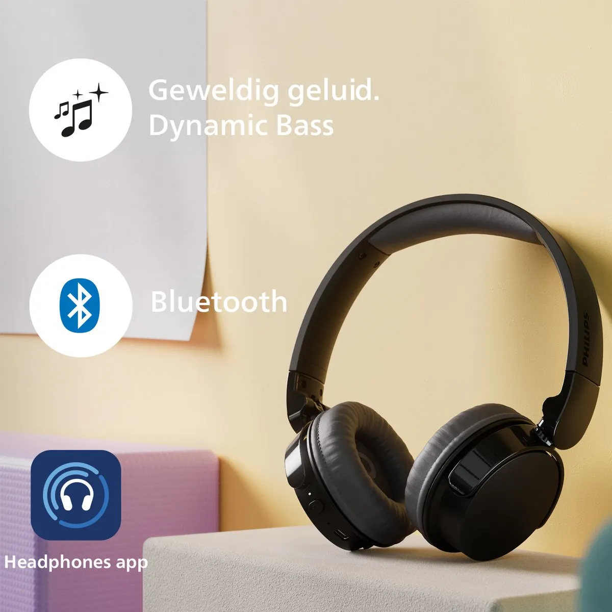 Philips TAH3209BK Bluetooth Koptelefoon - Volumebegrenzing - Zwart