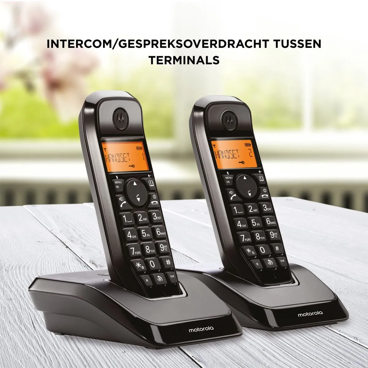 Motorola S1202 DECT Telefoon - 2 Handsets - Zwart