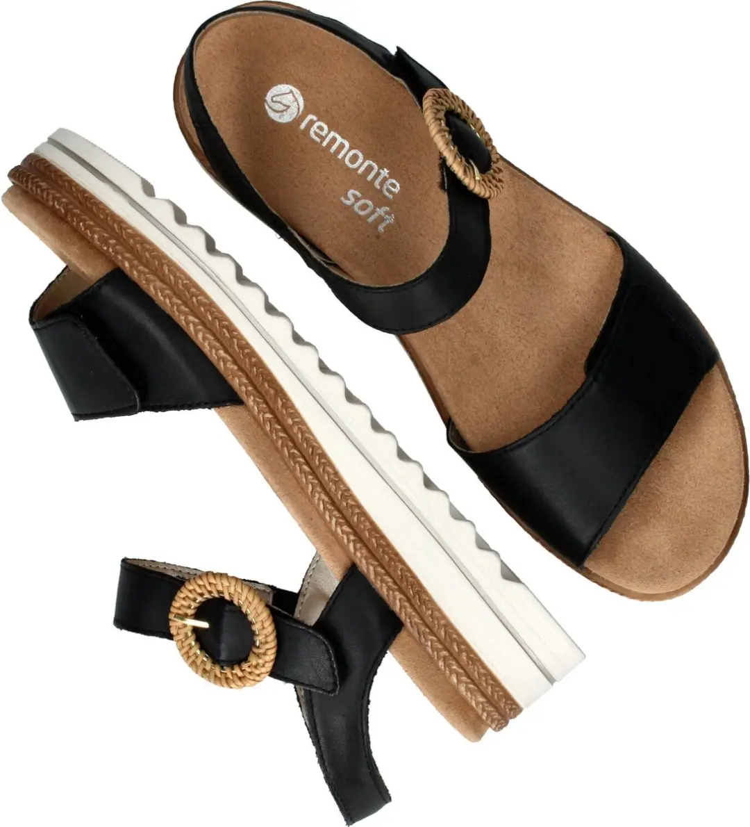 Remonte -Dames - zwart - sandalen - maat 40 - afbeelding 5 van 6