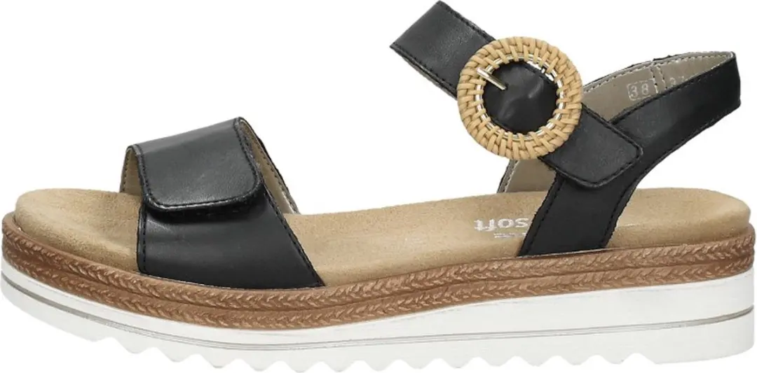 Remonte -Dames - zwart - sandalen - maat 40 - afbeelding 2 van 6