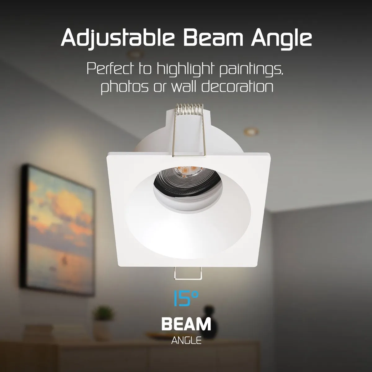 LEDVION 6x LED Inbouwspot 81x81mm GU10 - 2700K - 3W - Wit