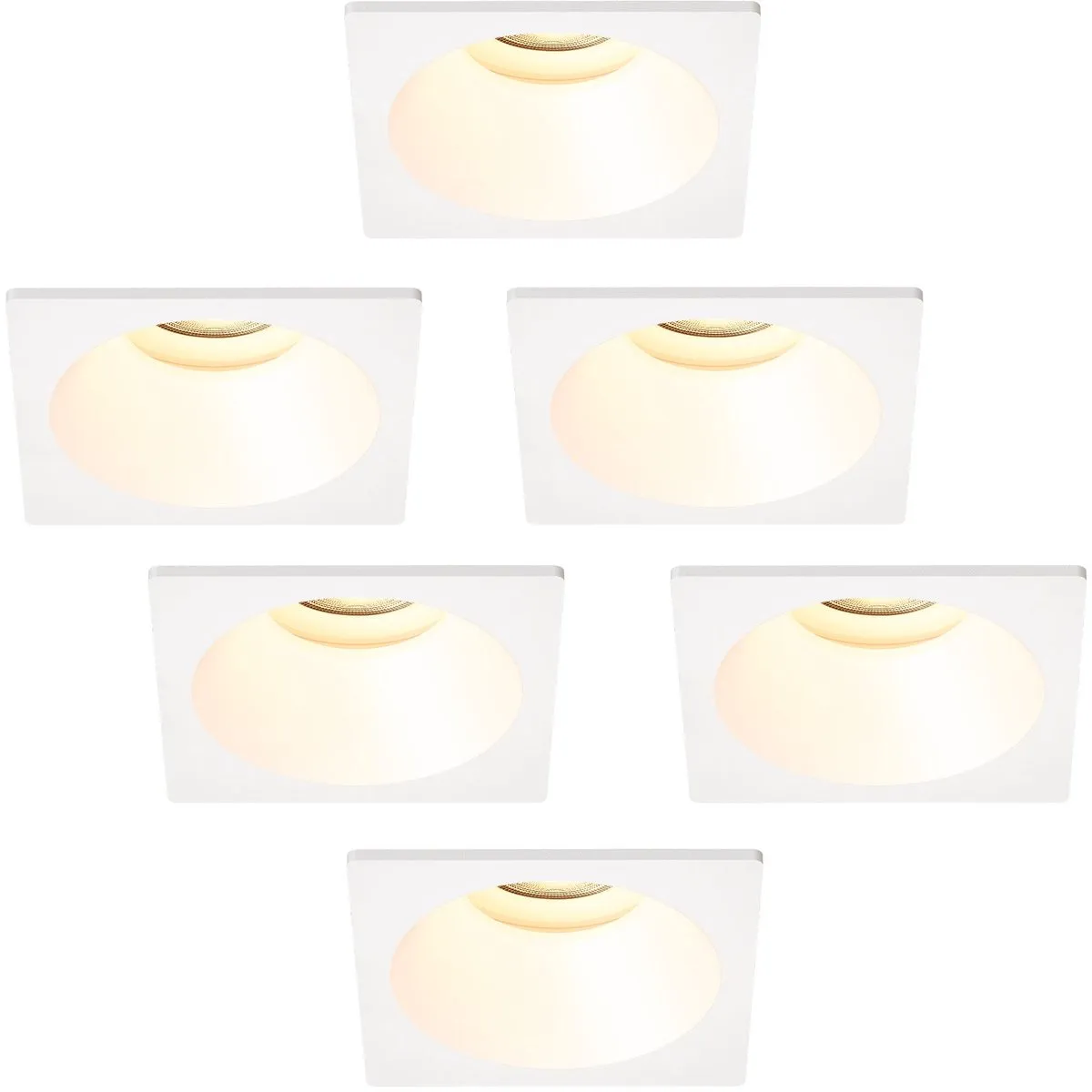 LEDVION 6x LED Inbouwspot 81x81mm GU10