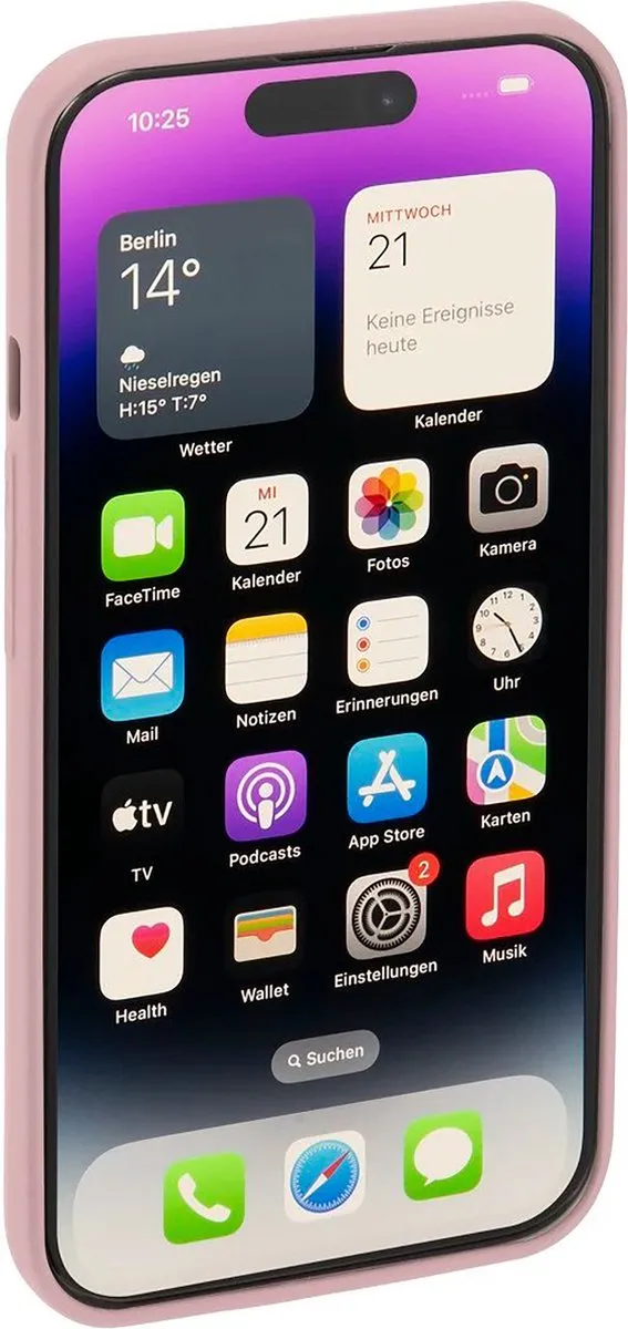Hama Finest Feel Cover iPhone 14 Pro - Nude Roze