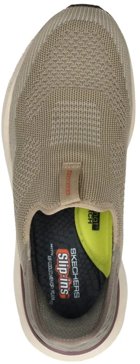 Skechers Bogdin Sneakers taupe Textiel - Heren - afbeelding 5 van 6