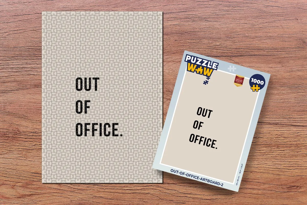 PuzzleWow Quotes Out of Office Legpuzzel 1000 Stuks - Multicolor
