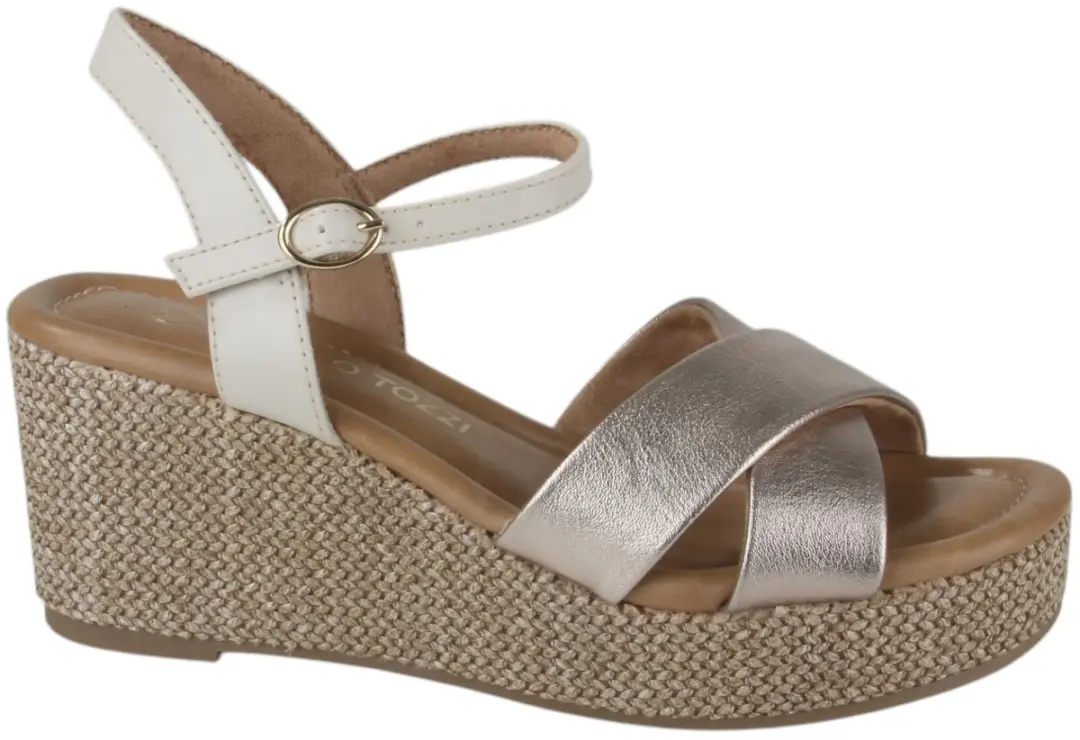 Marco Tozzi 2-28397-42-960 dames sandalen sportief maat 40 metallic
