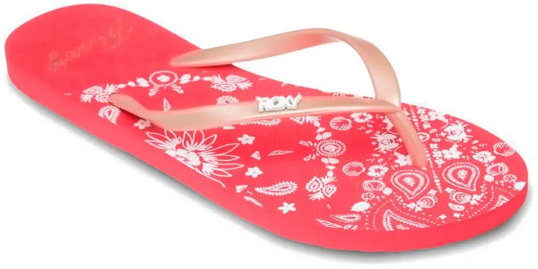 Roxy New Viva Printed Slippers - Teenslipper 40 - Roze - afbeelding 2 van 4