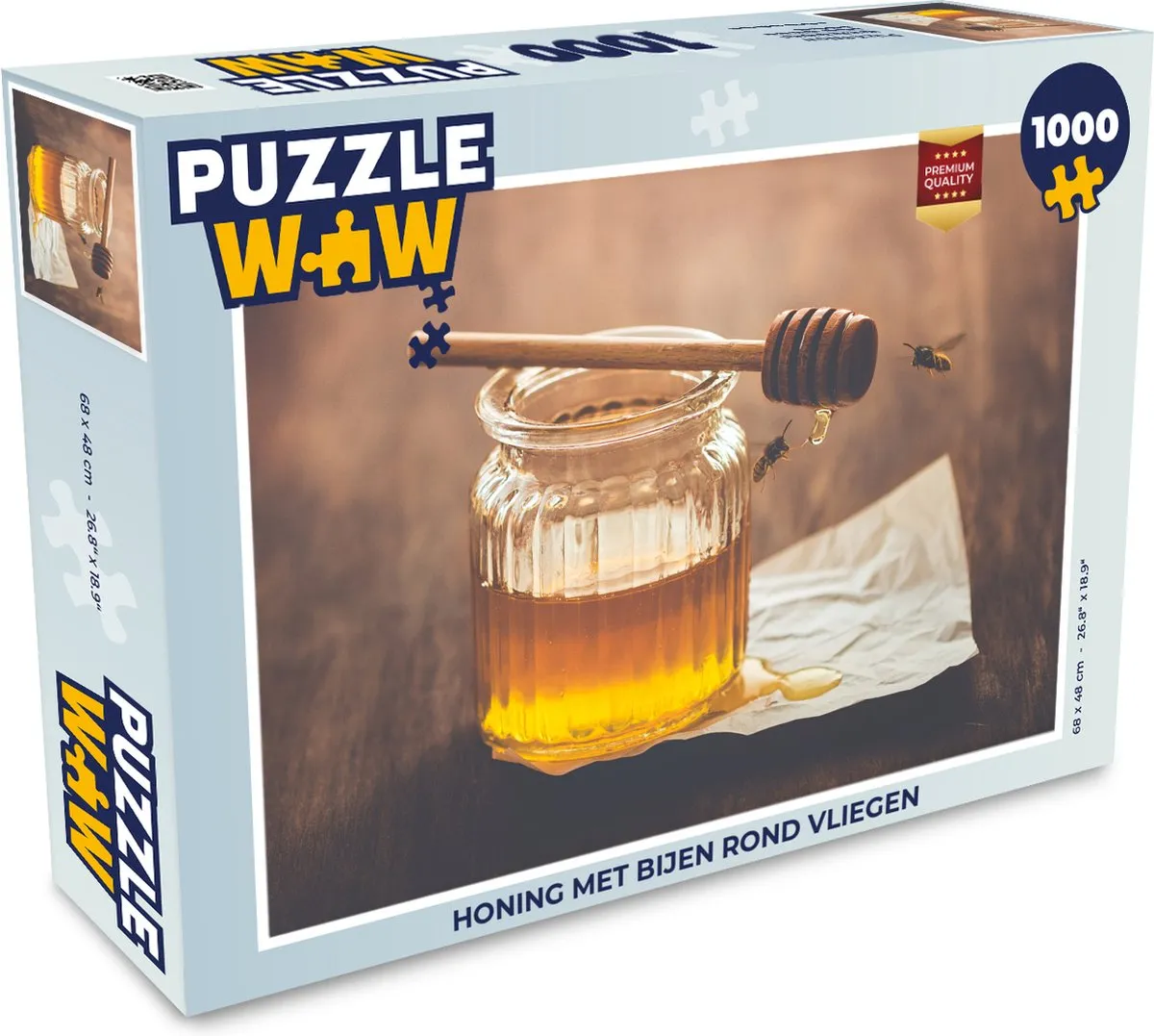 PuzzleWow Legpuzzel Honing met bijen 1000 Stuks - Multicolor