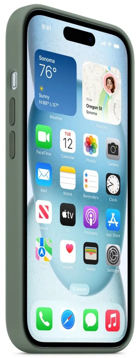 Apple iPhone 15 Siliconenhoesje MT0X3ZM/A - Cypress - afbeelding 6 van 6