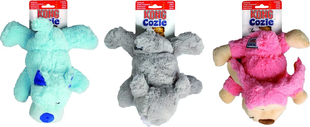 KONG Cozie Pastel Hondenspeelgoed M - Assorti