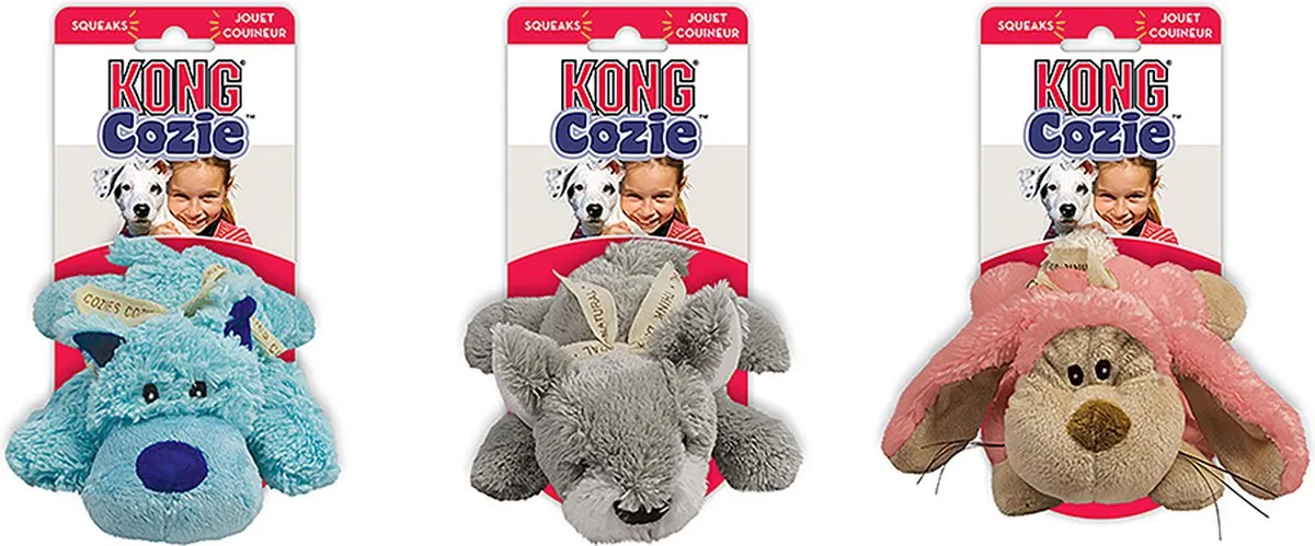 KONG Cozie Pastel Hondenspeelgoed M - Assorti - afbeelding 6 van 6