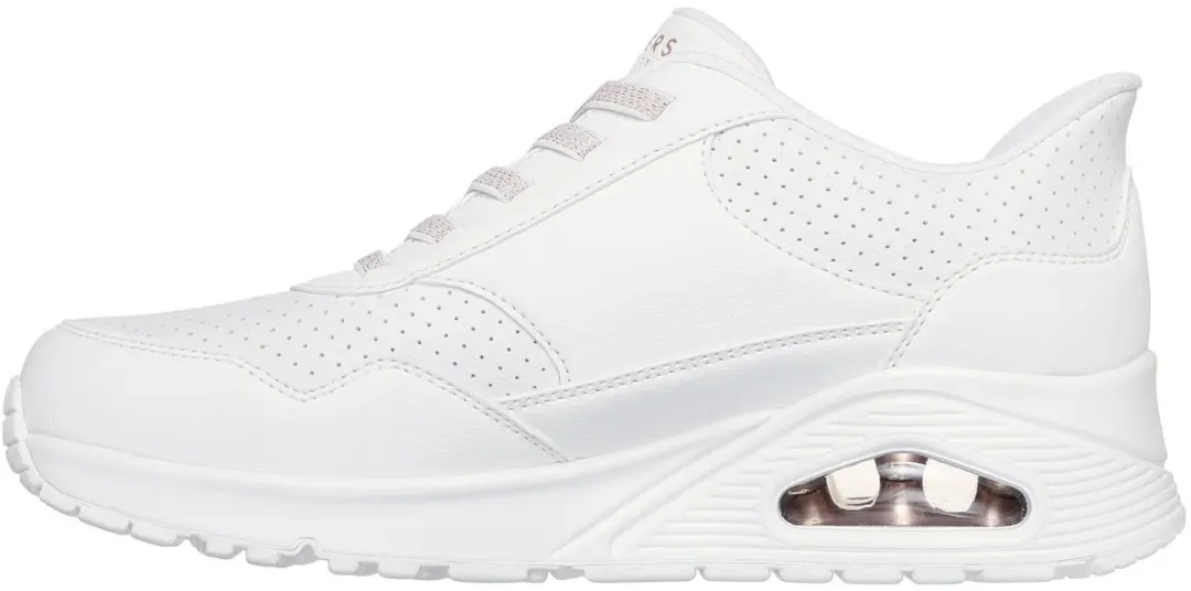 Skechers Instapper Hands-Free Slip-Ins Uno Banksia Luxe 177118 WHT White