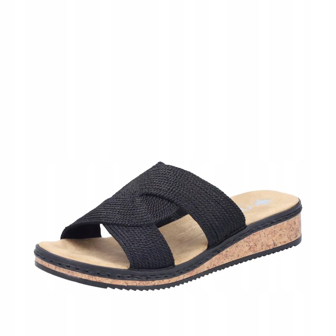 RIEKER-dames-art V3669 00 zwart-slipper maat 40