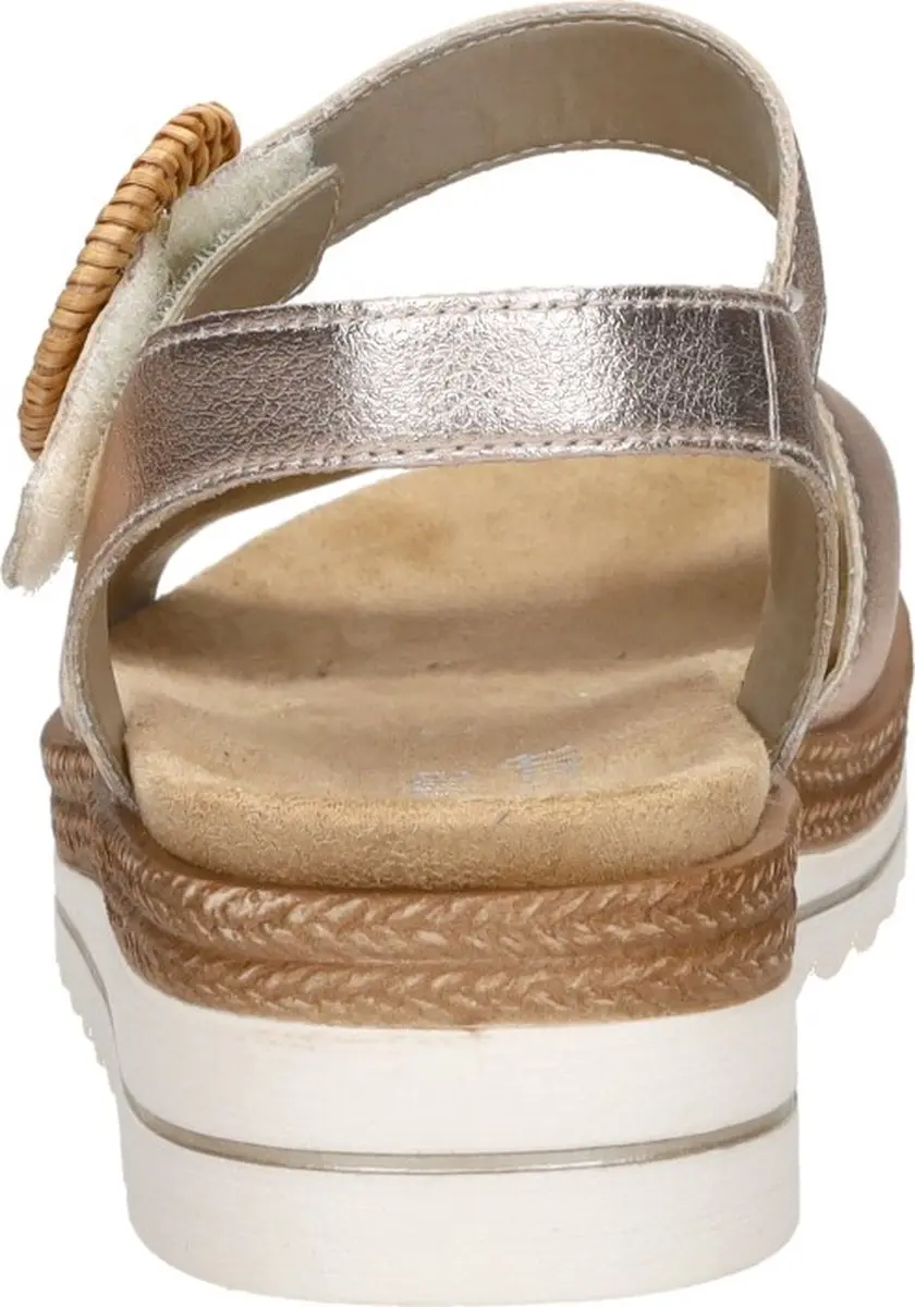 Remonte Gouden Leren Dames Sandalen - Goud - 39 - afbeelding 6 van 6