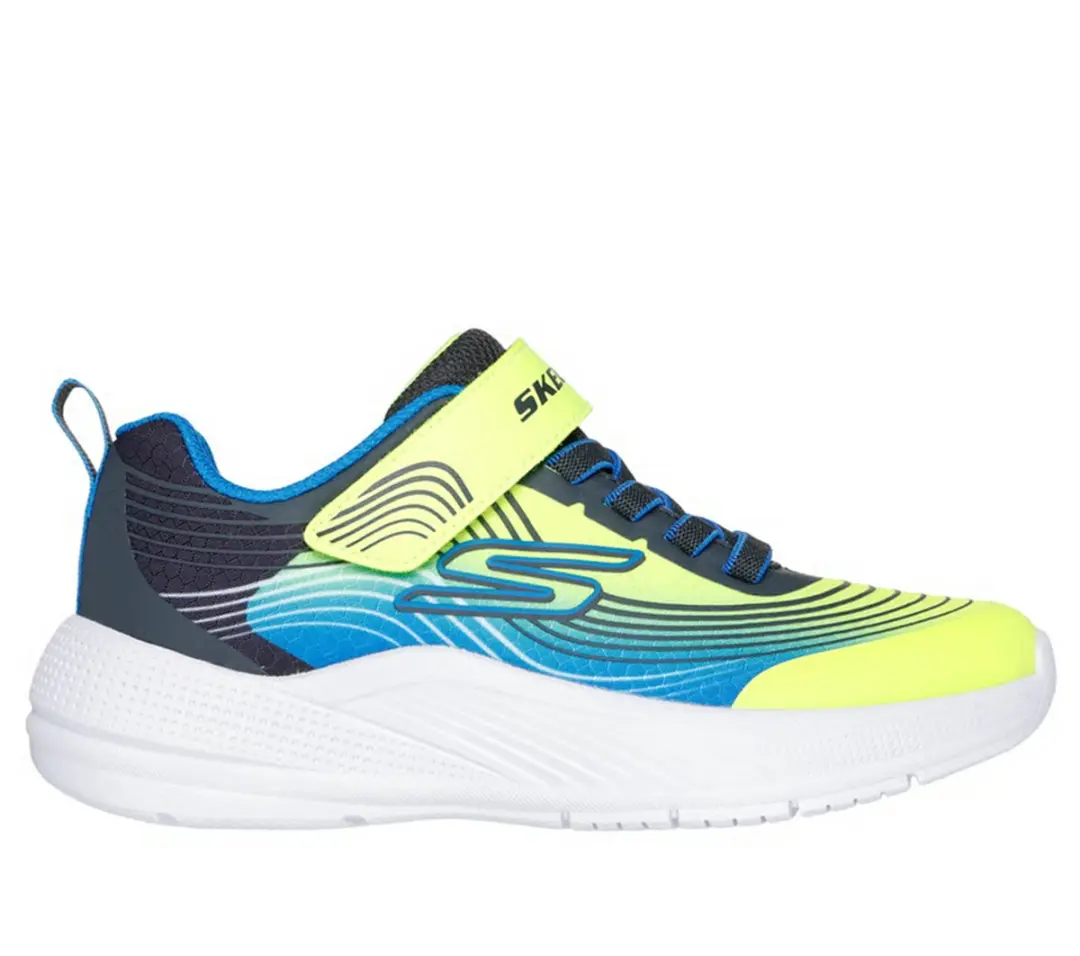 Skechers Microspec Advance Sneakers - Geel/Blauw - afbeelding 5 van 6