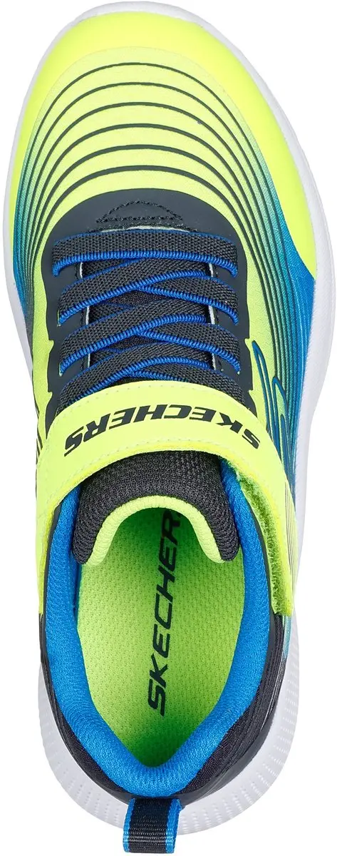 Skechers Microspec Advance Sneakers - Geel/Blauw - afbeelding 6 van 6