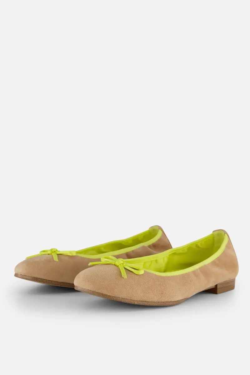 Tamaris Ballerina's beige Leer