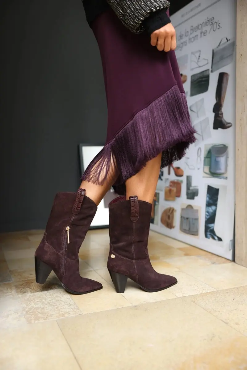 Fred de la Bretoniere Galia West Cowboylaarzen - Bordeaux Rood 38 - afbeelding 6 van 6