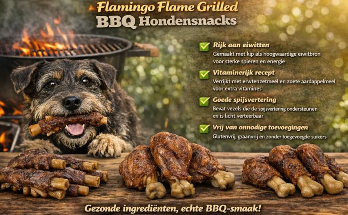 Flamingo BBQ Kotelet Hondensnack L - 1,9 kg - Kip & Zoete Aardappel