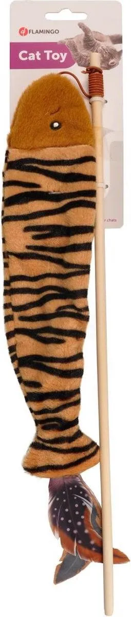 Flamingo Jungle Hengel Vis Kattenspeelgoed - Bruin