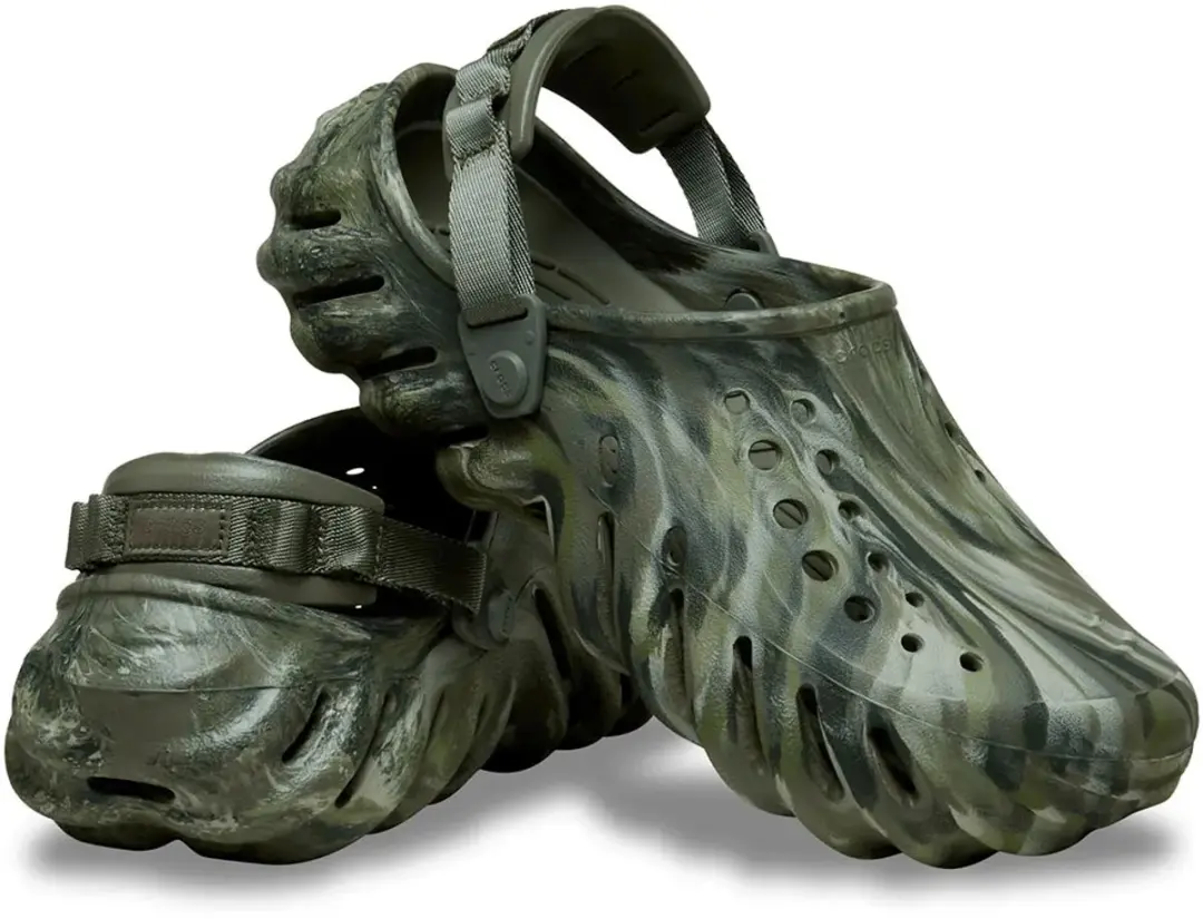Crocs Echo Marbled Klompen - Groen 38-39 - afbeelding 3 van 4