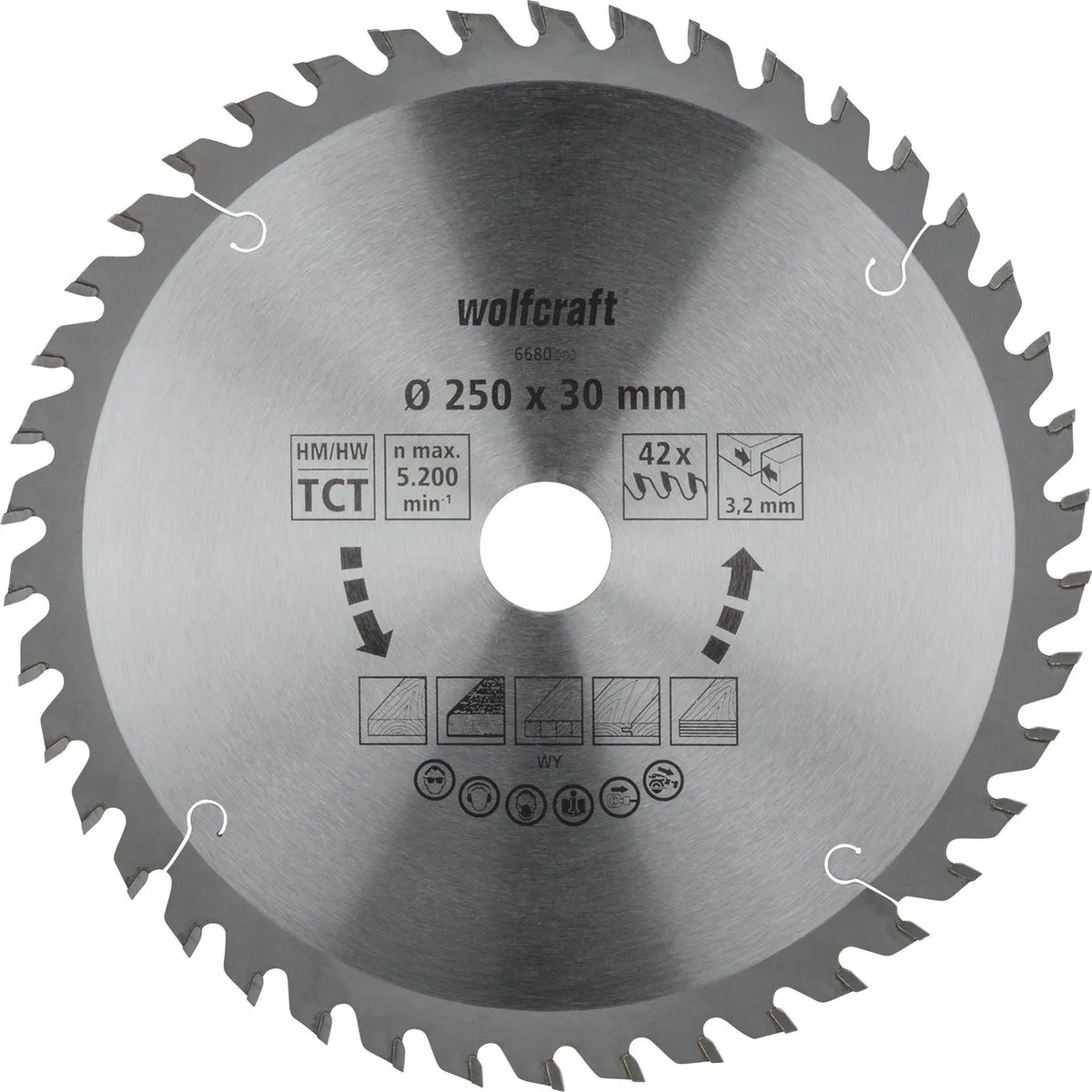 Wolfcraft Tafelcirkelzaagblad HM 6680000