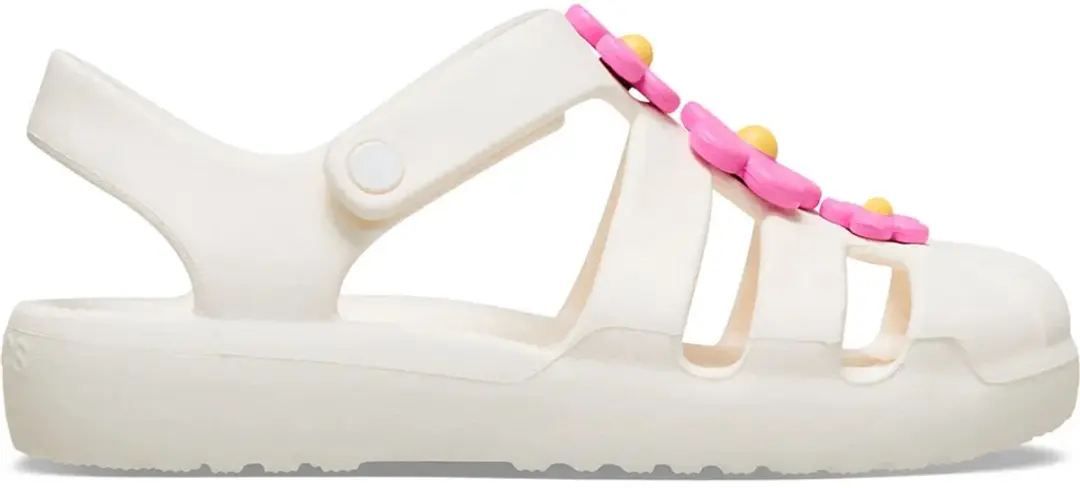 Crocs Classic Flower Fisherman Sandalen Wit EU 19-20 Kinderen