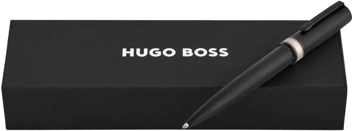 Hugo Boss Pen Arche Brushed Ring - Camel